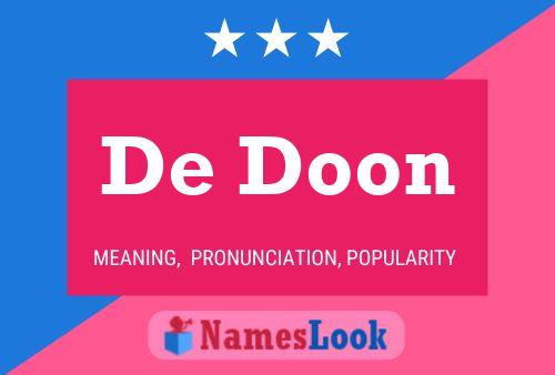 De Doon Naam Poster