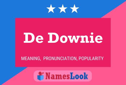 De Downie Naam Poster