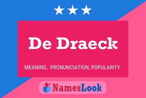 De Draeck Naam Poster