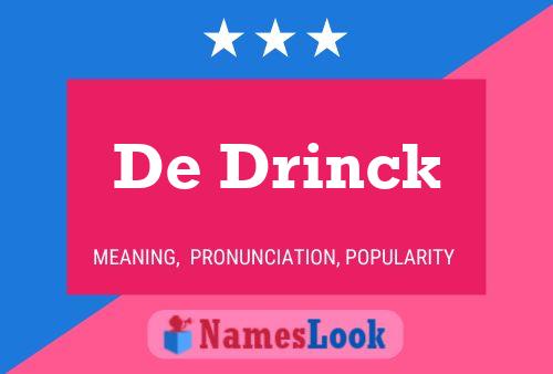 De Drinck Naam Poster