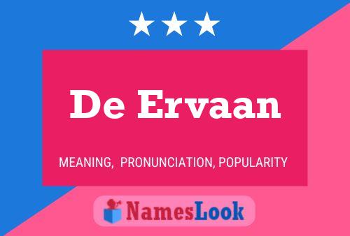 De Ervaan Naam Poster