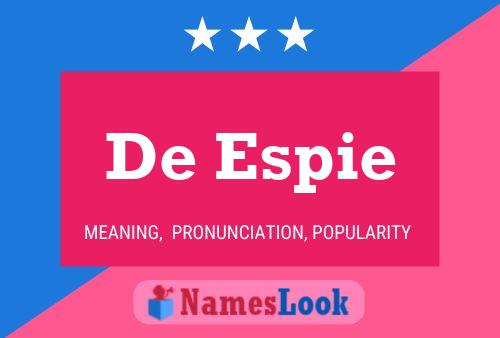 De Espie Naam Poster