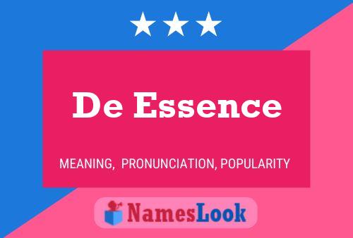 De Essence Naam Poster