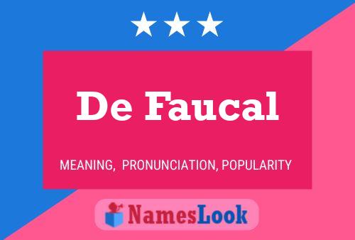 De Faucal Naam Poster