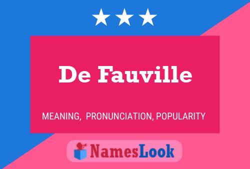 De Fauville Naam Poster