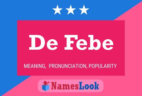 De Febe Naam Poster