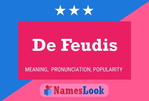 De Feudis Naam Poster