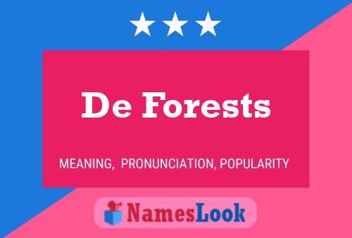 De Forests Naam Poster