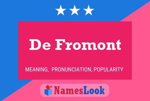 De Fromont Naam Poster