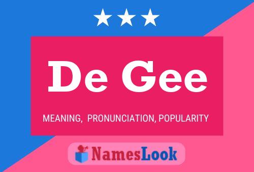 De Gee Naam Poster