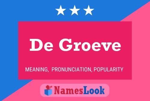 De Groeve Naam Poster