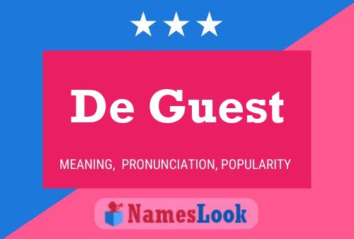 De Guest Naam Poster