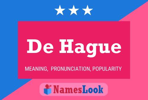 De Hague Naam Poster