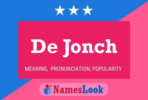 De Jonch Naam Poster