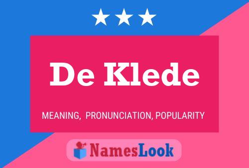 De Klede Naam Poster