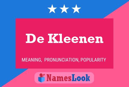 De Kleenen Naam Poster