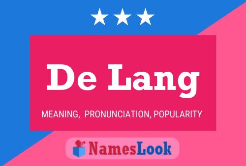 De Lang Naam Poster