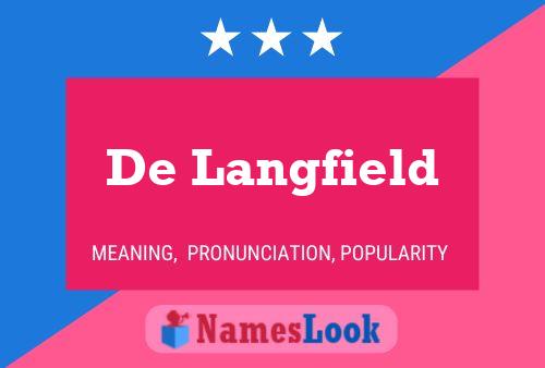 De Langfield Naam Poster