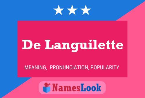 De Languilette Naam Poster