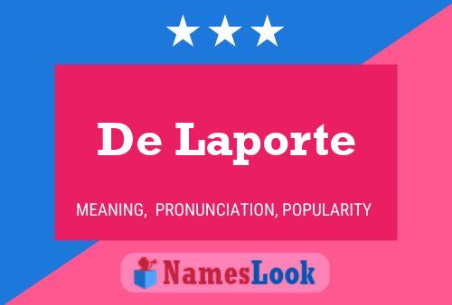 De Laporte Naam Poster