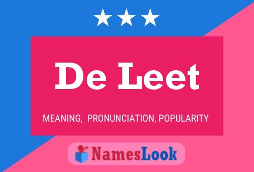 De Leet Naam Poster