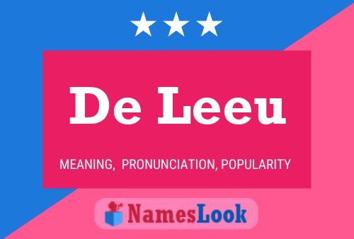 De Leeu Naam Poster