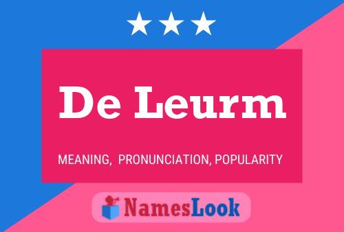 De Leurm Naam Poster