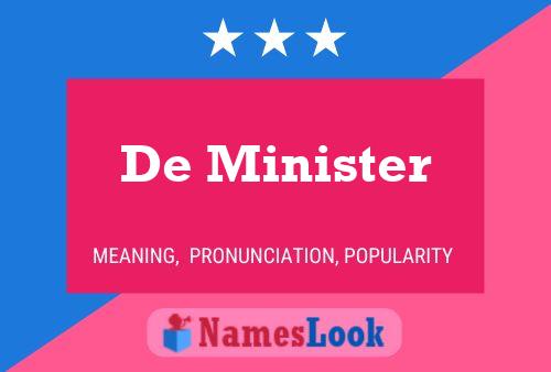 De Minister Naam Poster