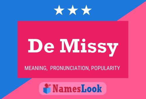 De Missy Naam Poster