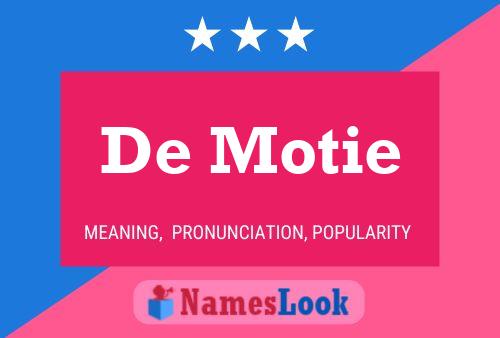 De Motie Naam Poster