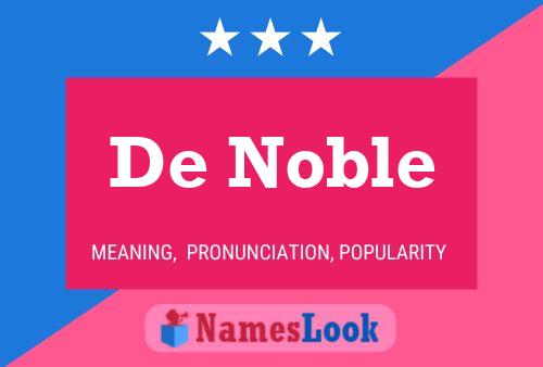 De Noble Naam Poster