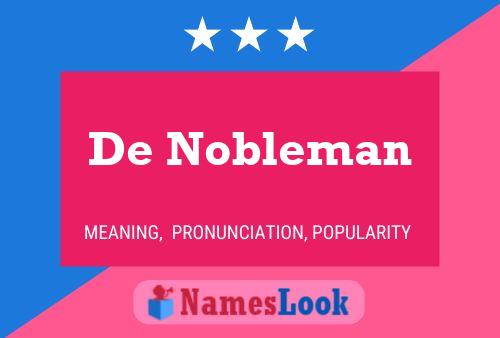 De Nobleman Naam Poster