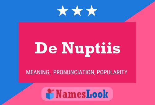 De Nuptiis Naam Poster