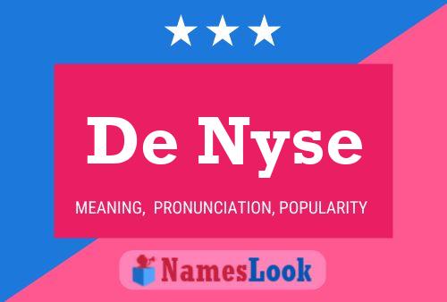 De Nyse Naam Poster