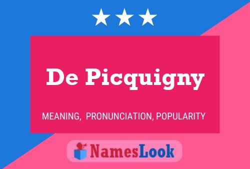 De Picquigny Naam Poster