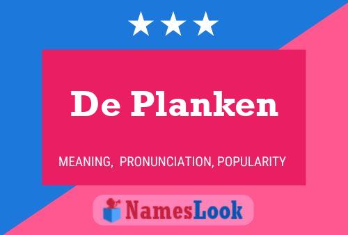 De Planken Naam Poster