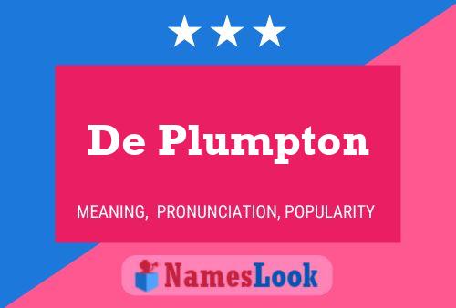 De Plumpton Naam Poster