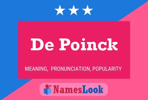 De Poinck Naam Poster