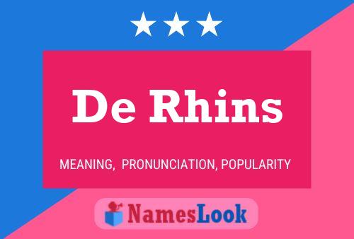 De Rhins Naam Poster