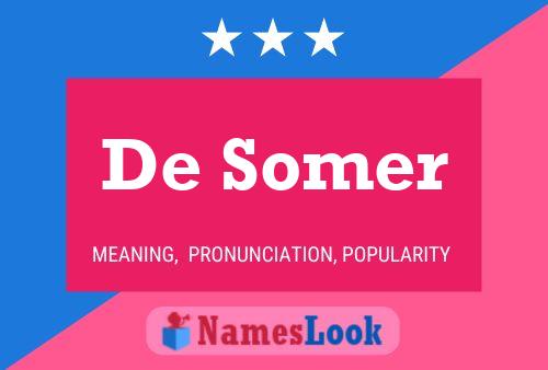 De Somer Naam Poster