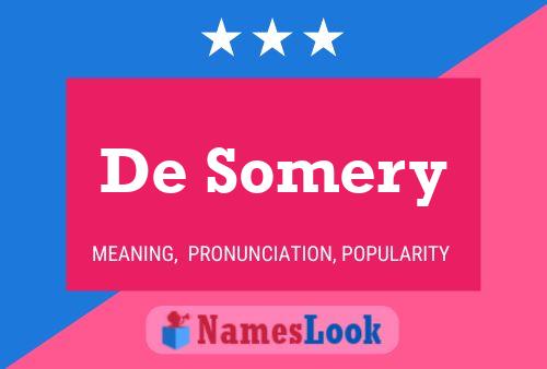 De Somery Naam Poster