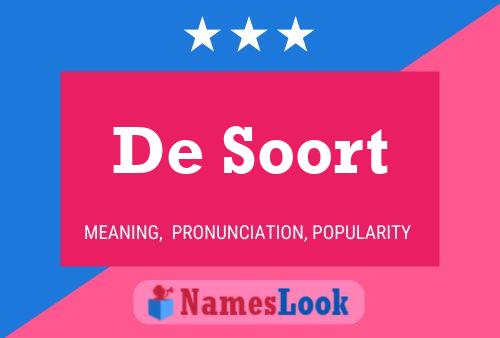 De Soort Naam Poster