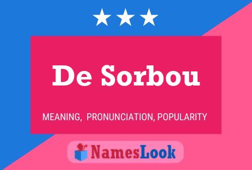 De Sorbou Naam Poster