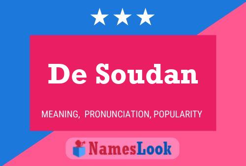 De Soudan Naam Poster