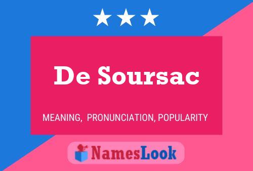 De Soursac Naam Poster