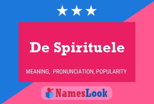 De Spirituele Naam Poster