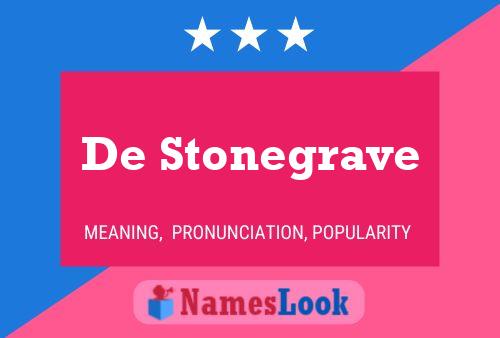 De Stonegrave Naam Poster