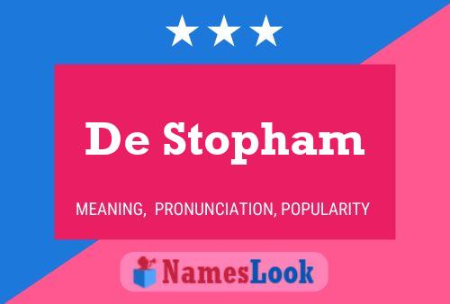 De Stopham Naam Poster