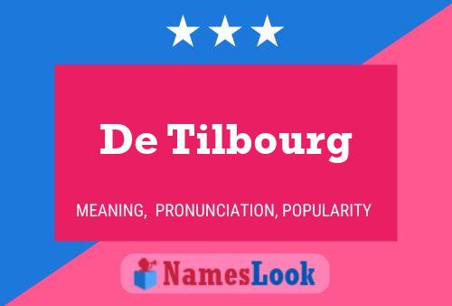 De Tilbourg Naam Poster