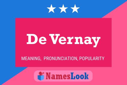 De Vernay Naam Poster